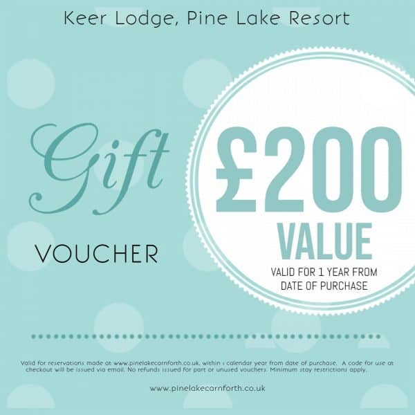 Keer Lodge, Pine Lake Resort. £200 Gift voucher.