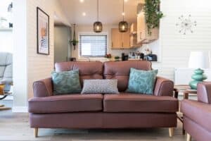 Open plan living at Sandmartin Lodge