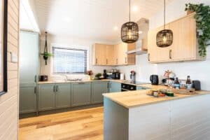 Fully equipped kitchen at Sandmartin Lodge