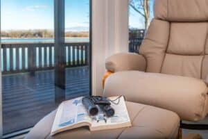 Bird watching from Sandmartin Lodge