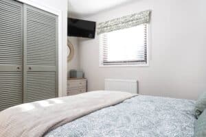 Double bedroom at Sandmartin Lodge