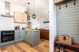 Open plan living at Sandmartin Lodge