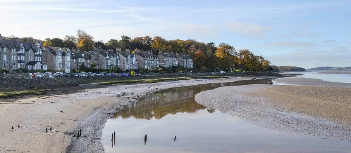 Arnside and the Kent estuary on Morecambe Bay