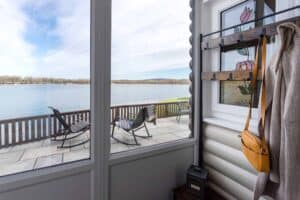 Lake view from the entrance hall at Keer Lodge