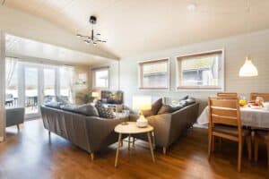 Lounge and dining area at Keer Lodge